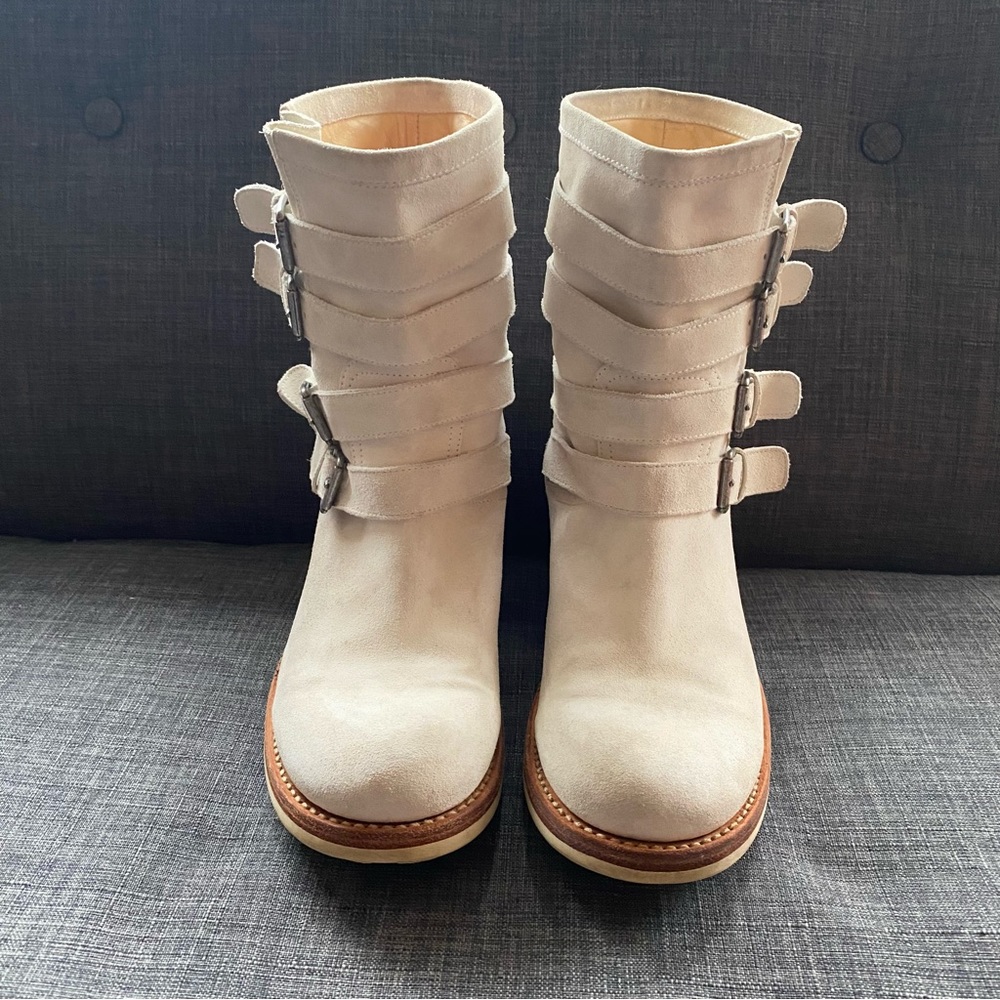 FREE LANCE SUEDE BIKER 4 BUCKLE BOOT